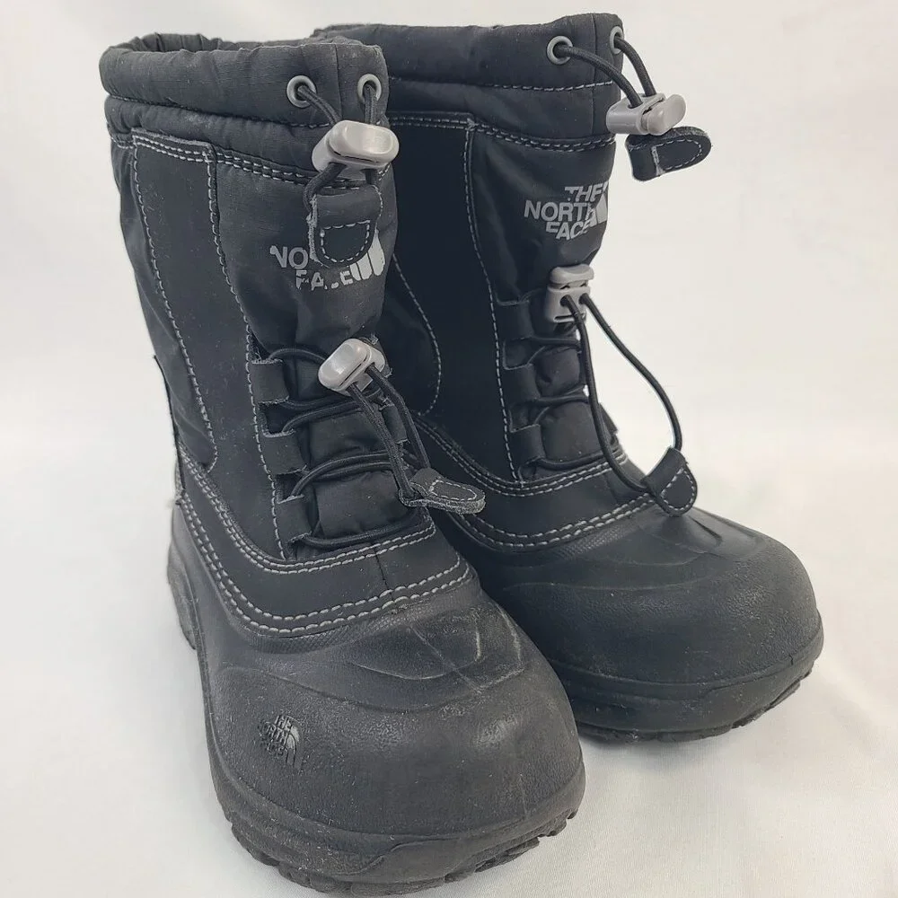 The North Face Kids Waterproof Winter Boots Black Size 13 Insulated EUC